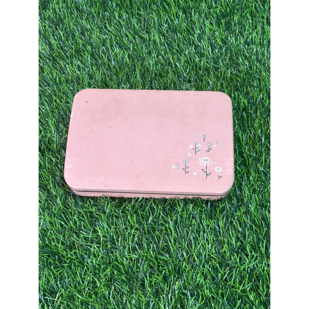 Vintage Farrington Pink Texol‎ Jewelry Box Floral Butterfly Mid Century USA Made